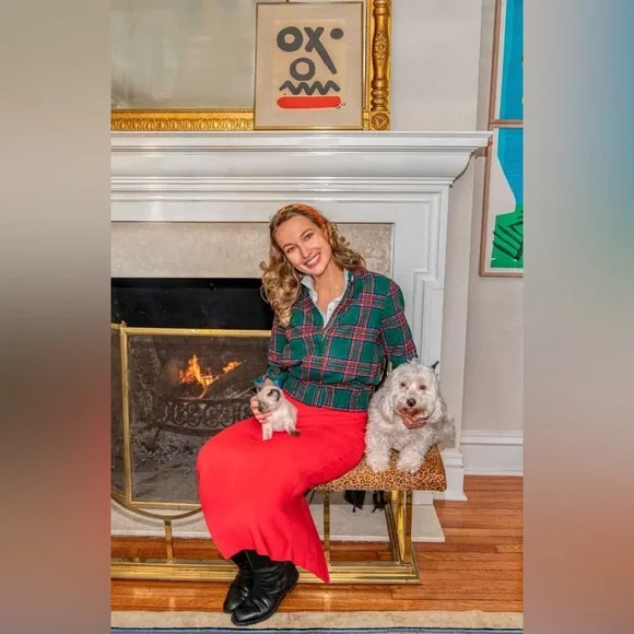 NWT Gretchen Scott Slimming Red Sailor Skirt Size Lg - Picture 14 of 15